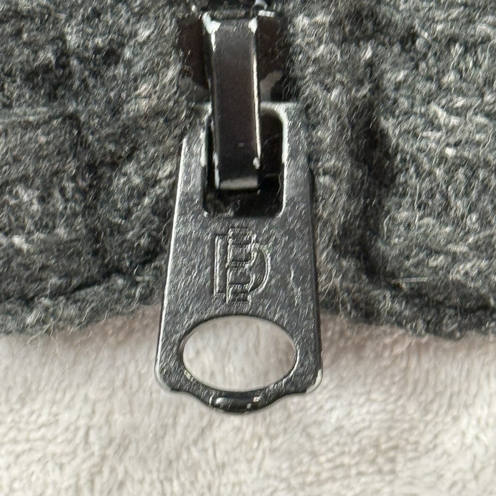 Buffalo Size M Hooded Sweater Mens Charcoal Gray Sherpa Lined Full Zip Cardigan - Picture 9 of 11